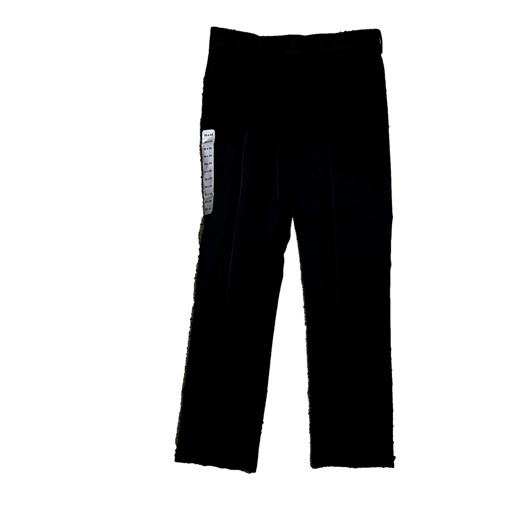 Kenneth Cole Reaction Pants Black Mens 30X30 Straight Leg Slim Fit Dress Pockets